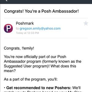 I’m a POSH AMBASSADOR!!!